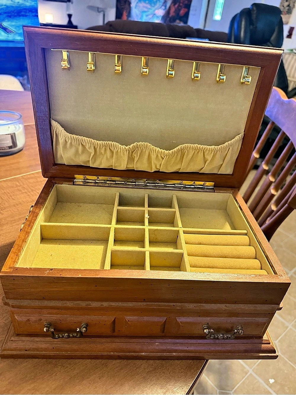 Wooden Jewelry Organizer Chest
